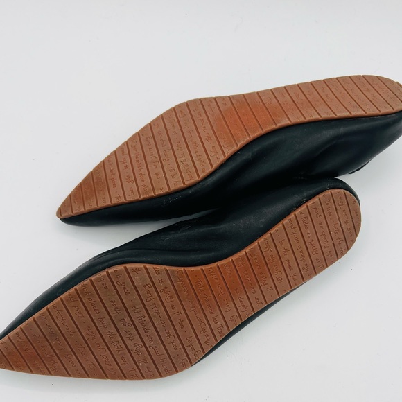 John Fluevog Presence Imagine pointy toe leather flats black 7.5 - Picture 3 of 7